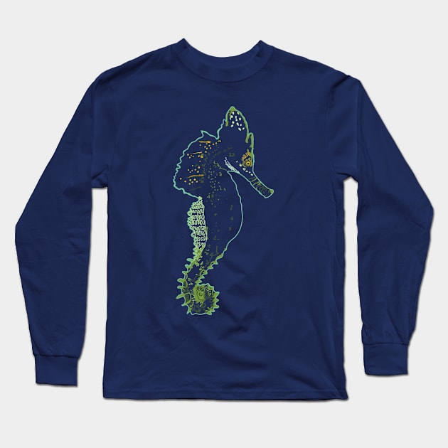 Sea Horse Long Sleeve T-Shirt by Manitarka